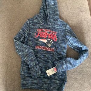 NFL New England Patriots Girls' Fleece Hoodie - L
